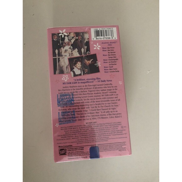 Vintage My Fair Lady Double VHS CBS Fox Video Sealed RARE Audrey Hepburn - Picture 3 of 3